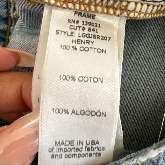 FRAME Denim Le Grand Garçon Short Size 26 - Picture 4 of 5